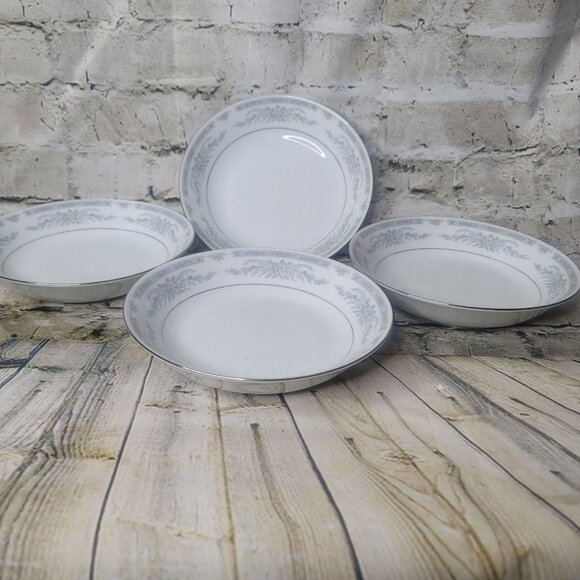 Crown Ming Fine China Jian Shiang Soup Bowl 7.5” set 4 Vintage Cottage - Picture 1 of 4